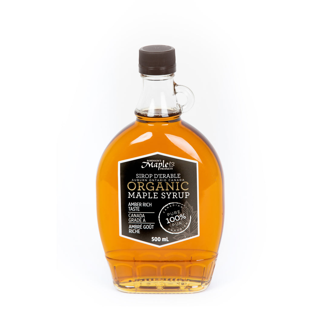 500 mL Glass Organic Amber Maple Syrup