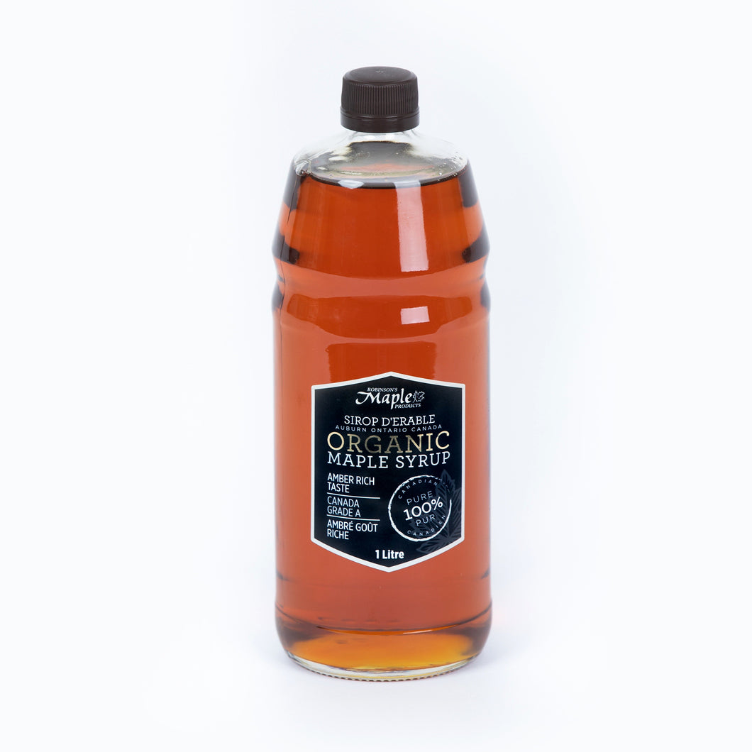 1 Litre Organic Amber Maple Syrup